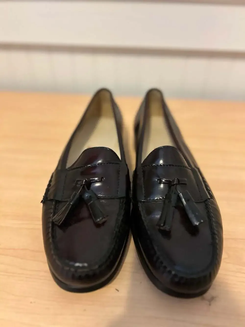 Cole Haan City Burgundy Leather Tassel Loafers